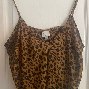 A New Day leopard print slip dress Size Large